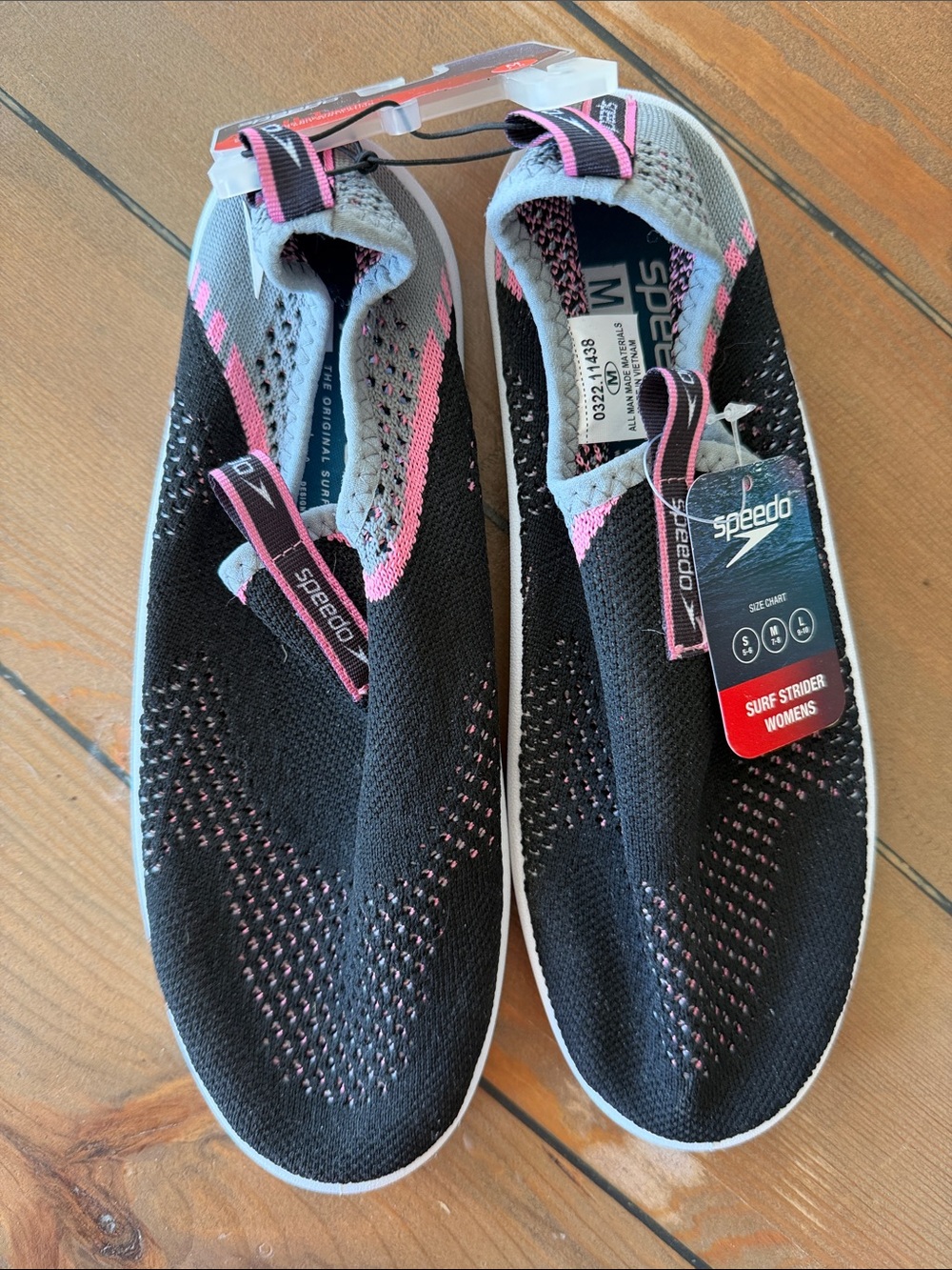 Speedo Women's Surf Strider Knit Water Shoes - Black & Pink